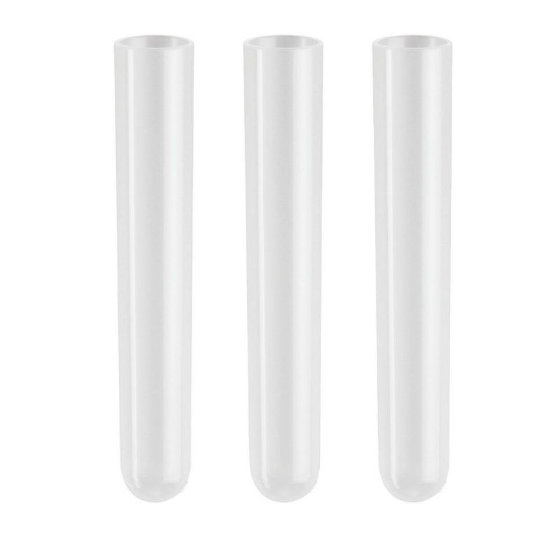 Plastik Deney Tüpü 10 ml 16x100  mm PS Yuvarlak Taban 250 Adet-Paket