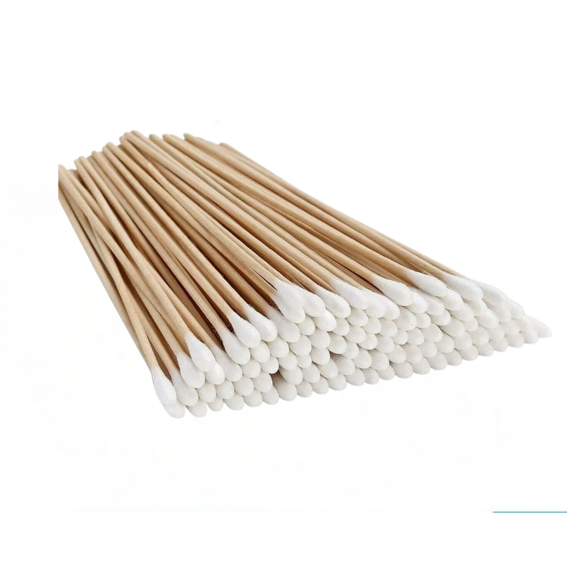 Eküvyon Çubuğu Ahşap Pamuklu 100 Adet