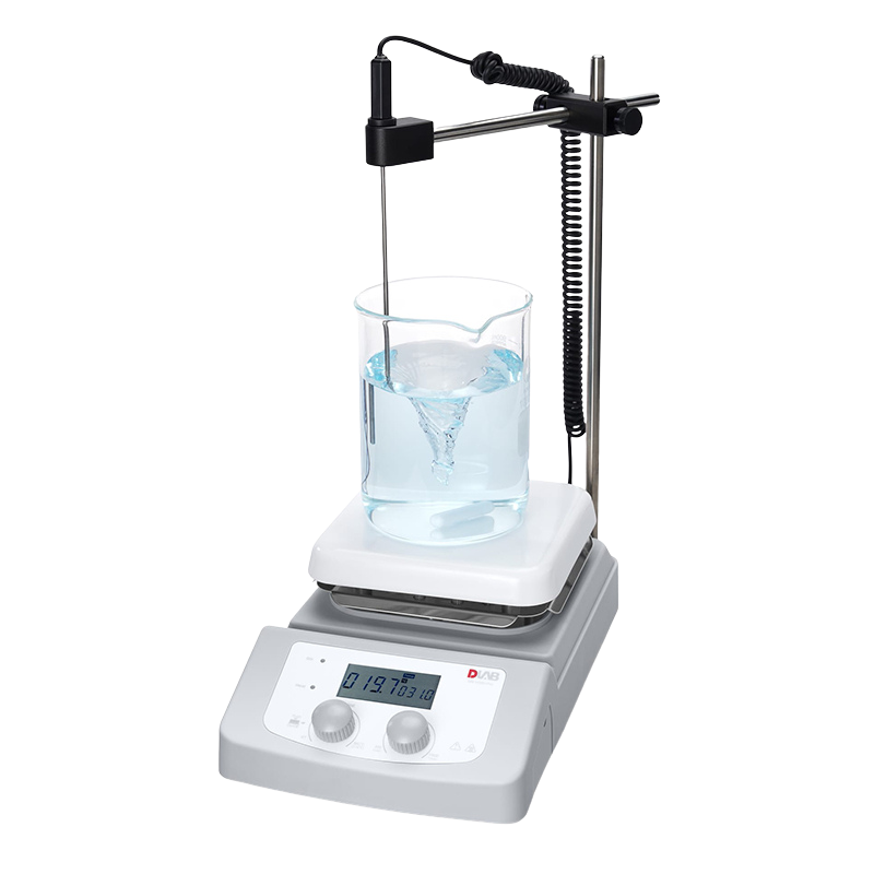 DLab MS7-H550-S Set Isıtıcılı Manyetik Karıştırıcı 1.500 rpm 550 ℃ 10 Lt ( Sıcaklık Sensörü ve Stand Dahildir)